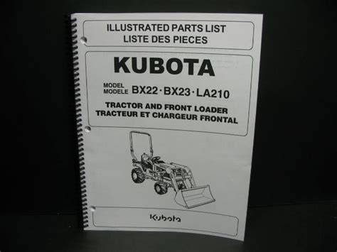 kubota   bxbxbx bx parts manual