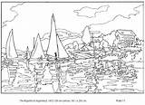 Monet Argenteuil Cuadros Stampare Kleurplaten Regate Regatta Gogh Terapia Africana Fantasía Lienzos Uitprinten Downloaden sketch template
