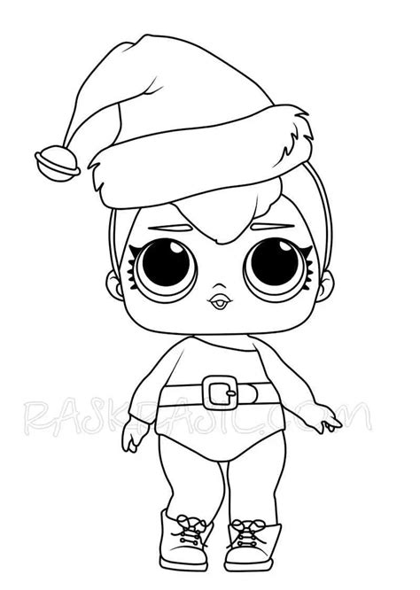 printable  christmas doll lol  kids coloring pages coloring cool