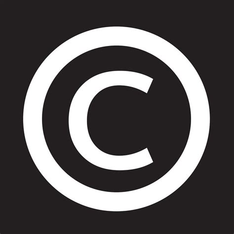 copyright symbol icon  vector art  vecteezy
