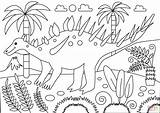 Coloring Kentrosaurus Pages Paper sketch template