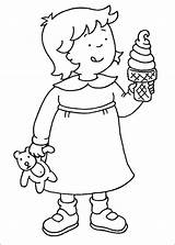 Coloring Pages Caillou Ice Cream Eating Rosie Printable Kids Color Print Book Icecream Printables Info Books Cartoon Categories Game Forum sketch template