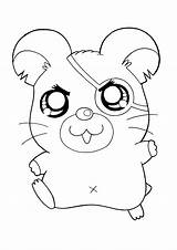 Coloring Pages Hamster Cute Hamtaro Printable Hamsters Kids Color Sheets Quality High Cartoon Animal Cartoons Girls Tv Print Comments Coloringhome sketch template