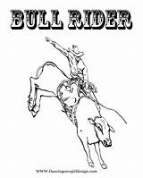 Coloring Bull Pages Rodeo Rider Printable Sheet Riding Color Roping Pbr Cowboy Team Print Unique Getcolorings Popular Getdrawings sketch template