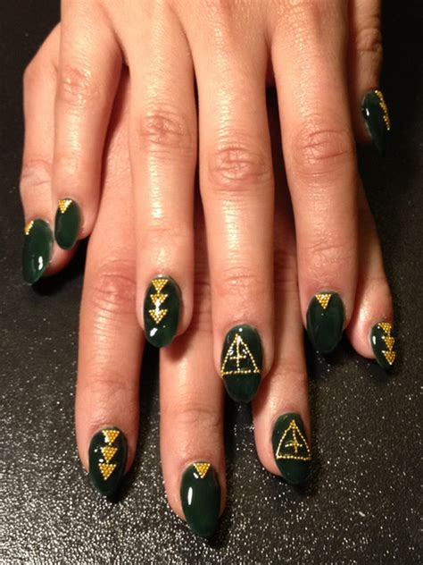 awesome green nail art designs