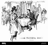 Bavarian Gastronomy Meals Sausages Alamy Eating Couple Drawing sketch template