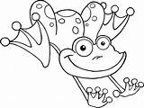 Frog Coloring Pages Kids Cute Print sketch template