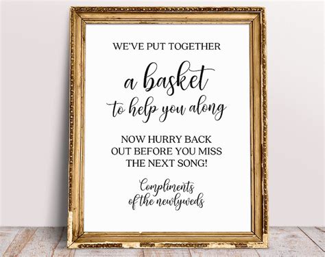 bathroom basket sign  wedding weve put   etsy