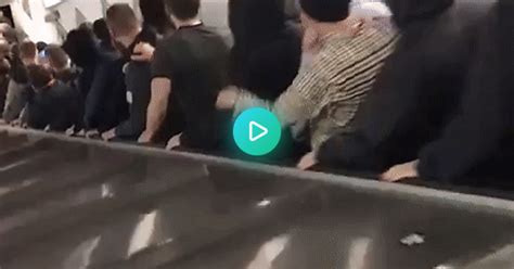 Russian Football Fans Break Escalator By Jumping On It After A Game In