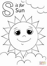 Coloring Sun Letter Pages Preschool Kids Sunshine Color Printable Worksheets Alphabet Drawing Preschoolers Sheets Activities Letters Colouring Crafts Spider Print sketch template