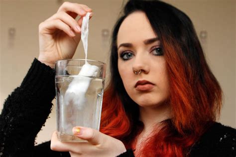 teen shares shocking video of 85p aldi tampons disintegrating in glass of water daily star