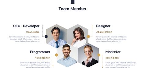 team member  layout