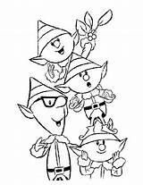 Elf Coloring Pages sketch template