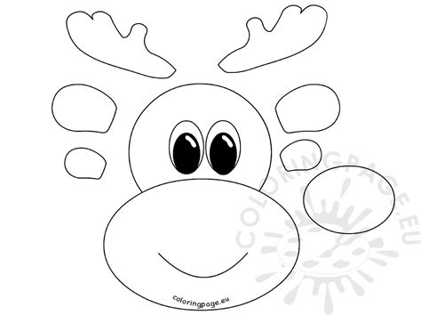 reindeer face template printable printable word searches