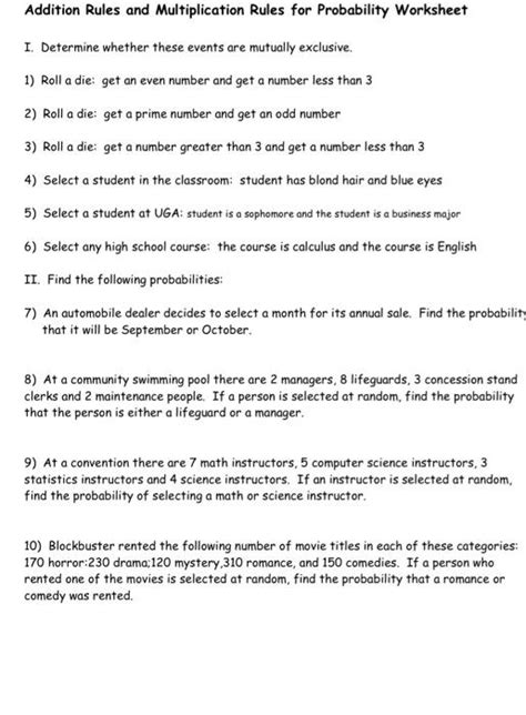 solved addition rules  multiplication rules  cheggcom
