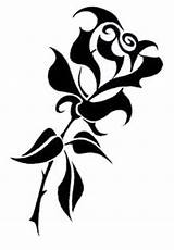 Tattoo Rose Tribal Flower Clipart Library Cliparts sketch template