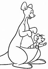 Kanga Roo Coloring Pages Clipart Drawing Cliparts Template Library sketch template