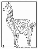Coloring Adult Animals Pages Easy Animal Adults Llama Teens Print Printables Kids Use sketch template