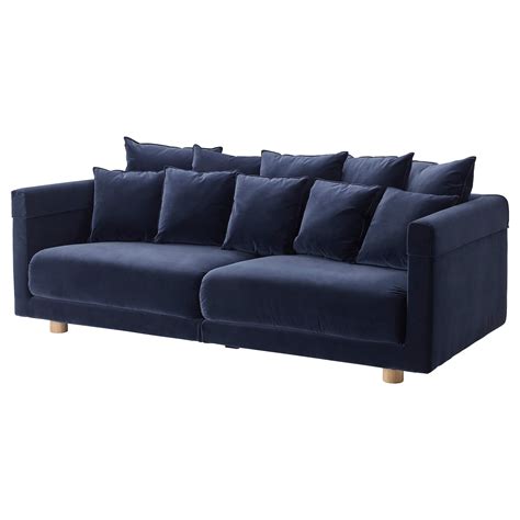 stockholm  sofa sandbacka dark blue ikea