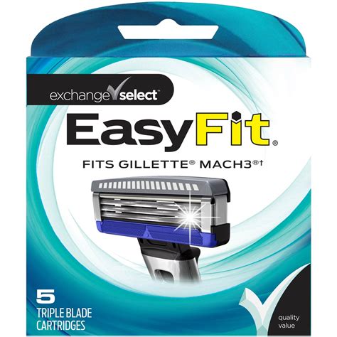exchange select easy fit triple blade cartridges  pk razors beauty health shop
