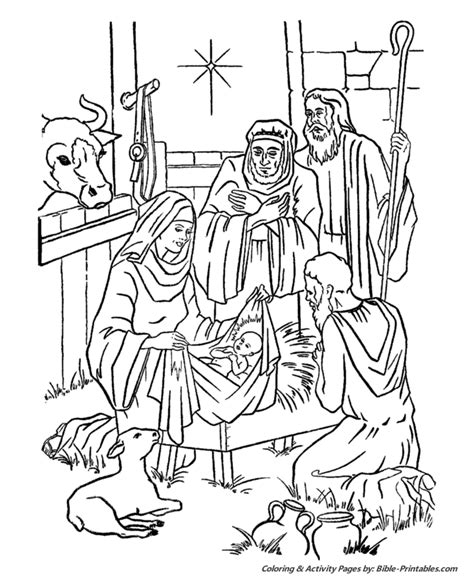 christmas story coloring pages baby jesus   manger