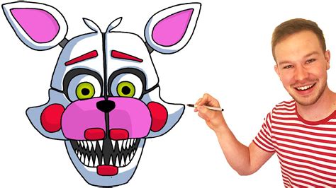 How To Draw Funtime Foxy From Fnaf Sister Location Youtube