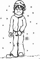 Schnee Junge sketch template