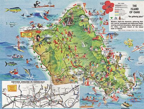 maps oahu tourist map