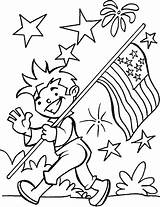 Coloring July 4th Kids Pages Fourth Printable Fireworks Parade Flag Boy Sheets Colouring Bestcoloringpages Print Easy Ecoloringpage Kid Th sketch template