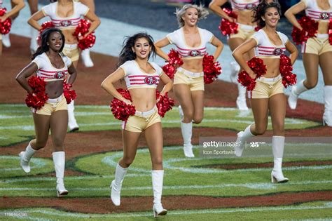 san francisco cheerleaders perform during the nfl super bowl liv game