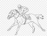 Racehorse Lineart Jockey Thoroughbred Horses Favpng sketch template