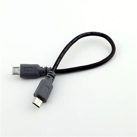 pcs micro usb type  male  micro  male  pin converter otg adapter lead data cable cm