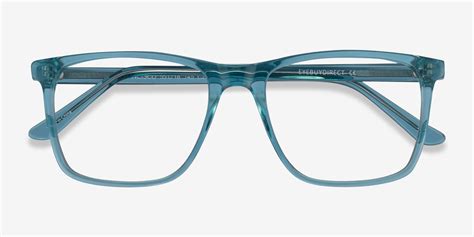 Francisco Rectangle Clear Blue Glasses For Men Eyebuydirect