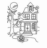 Haunted Coloring House Pages Printable Dollhouse Kids Colouring Halloween Print Drawing Bestcoloringpagesforkids Getdrawings Choose Board Template sketch template