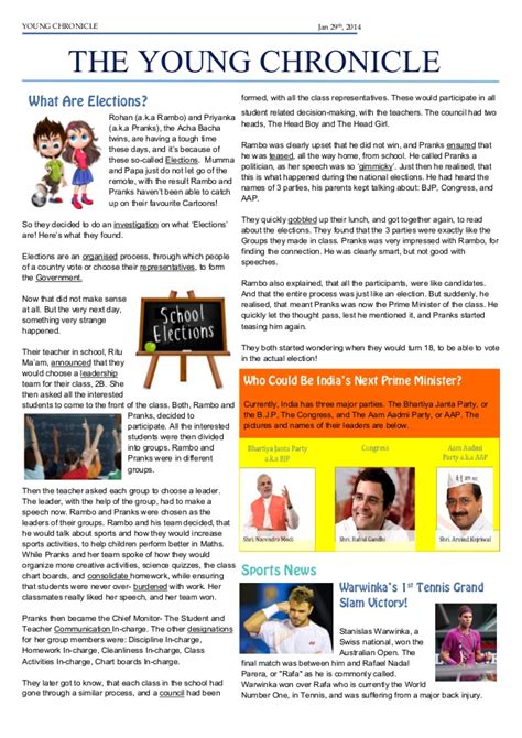 young chronicle  newspaper  children wonderparenting