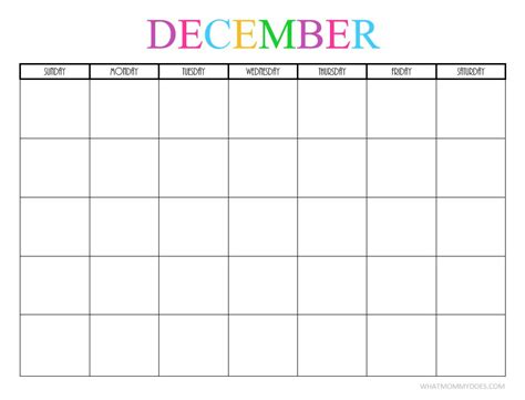 printable blank monthly calendars