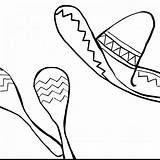 Hat Mexican Coloring Sombrero Getdrawings Drawing sketch template