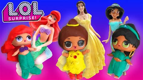 lol surprise dolls disney princess spin  wheel game starring
