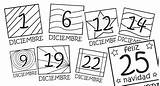 Calendario Adviento Mirada sketch template