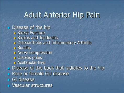 Ppt Anterior Hip Pain Powerpoint Presentation Free