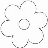 Flower Simple Coloring Pages Clipart Clip sketch template
