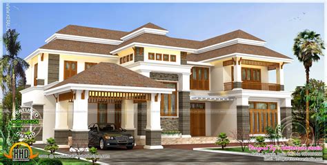square feet luxury home home kerala plans