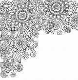 Doodle Flower Doodles Coloring Flowers Category Pages sketch template