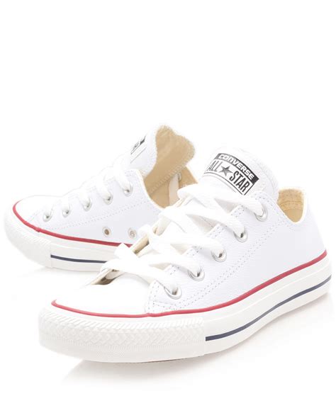 Converse White Chuck Taylor Leather Low Trainers In White