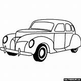 Coloring Studebaker 1939 Lincoln Pages Zephyr Cars Template sketch template