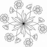 Blumen Ausdrucken Blumenmandala sketch template