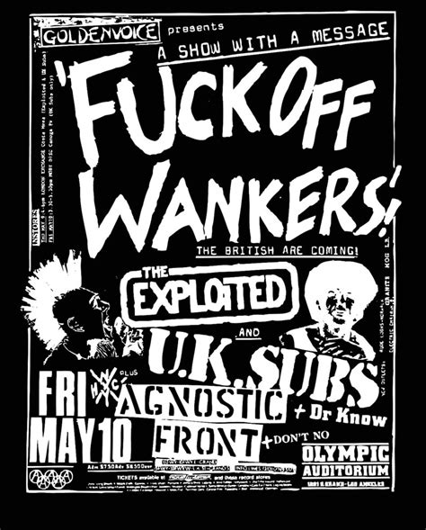 t shirt old punk rock concert flyer uk subs exploited agnostic etsy