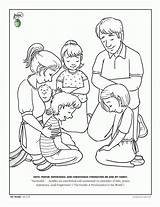Coloring Prayer Kids Pray Library Clipart Childrens sketch template