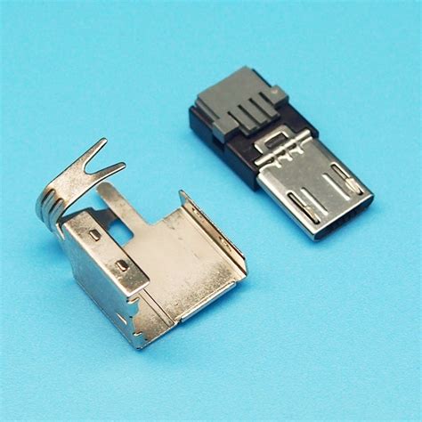 set    solderless usb male connector punctured type micro male plug  data cables