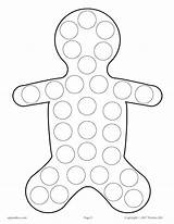 Dot Coloring Do Pages Christmas Printables Activities Gingerbread Printable Man Worksheets Kids Preschool Worksheet Painting Crafts Ten Holidays Toddlers Craft sketch template